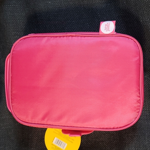 Kids bento lunch box, pink, cameo style , hard plastic, easy to wipe dow… - Picture 4 of 8